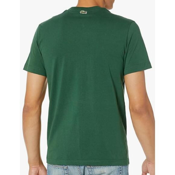 Lacoste Men's Short Sleeve Crew Neck Croc Graphic T-Shirt Vert M - Picture 3 of 3